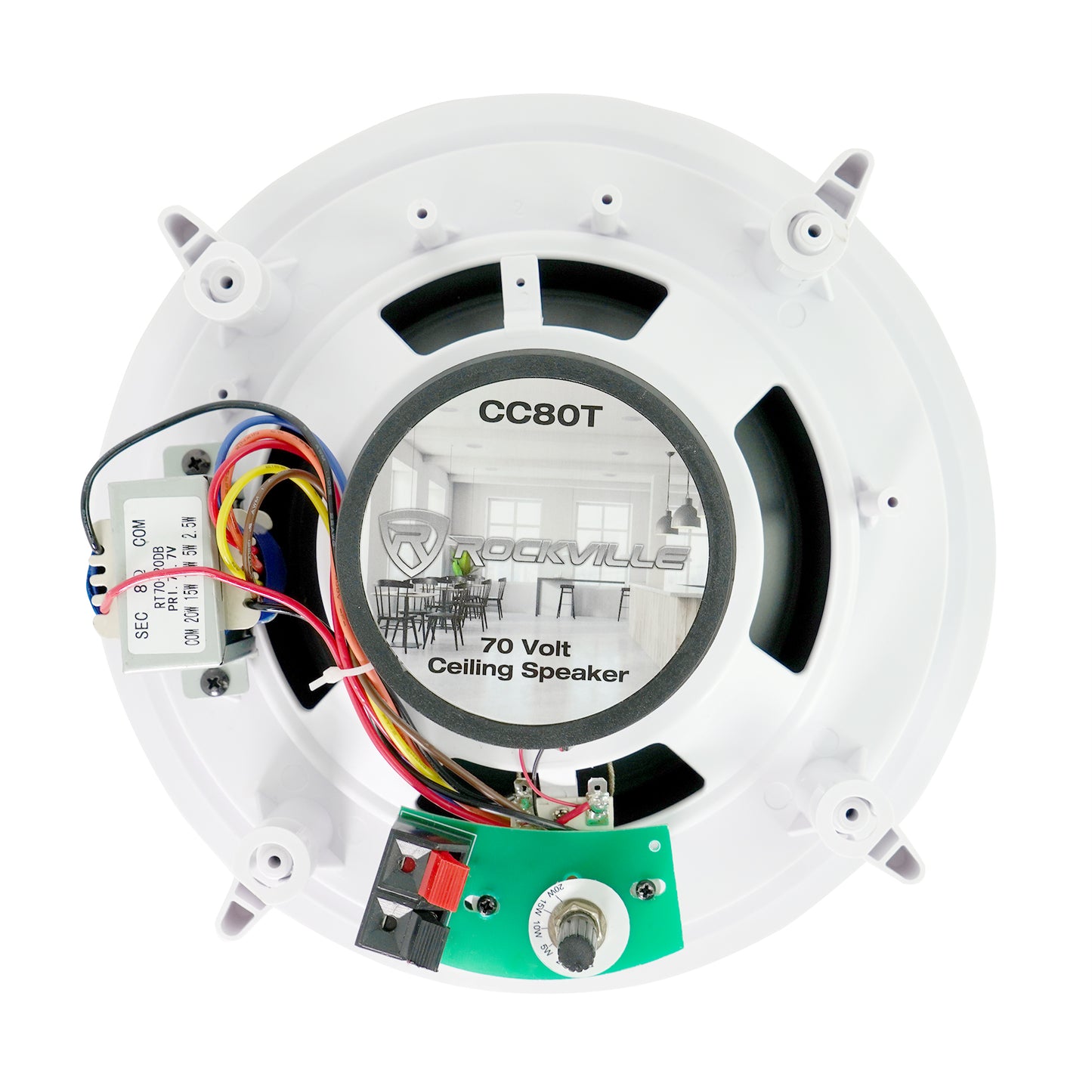 CC80T White 2-Pack + RCS80-1 Amplifier Bundle