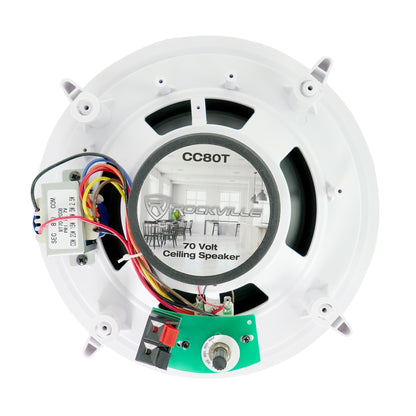 CC80T White 2-Pack + RCS80-1 Amplifier Bundle