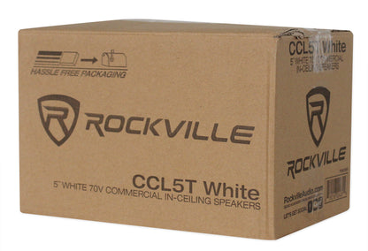 CCL5T White 8-Pack + RCS80-1 Amplifier Bundle