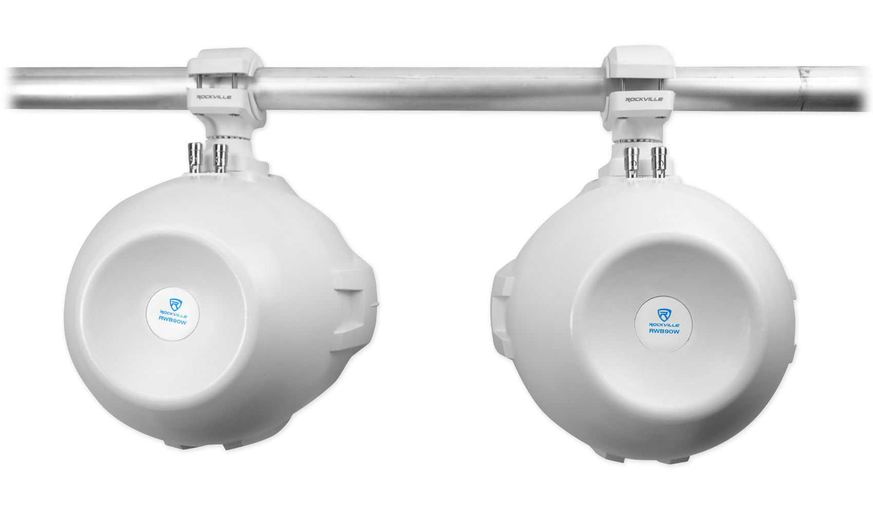 RWB90 White 4-Pack + DBM45 Marine Amplifier Bundle