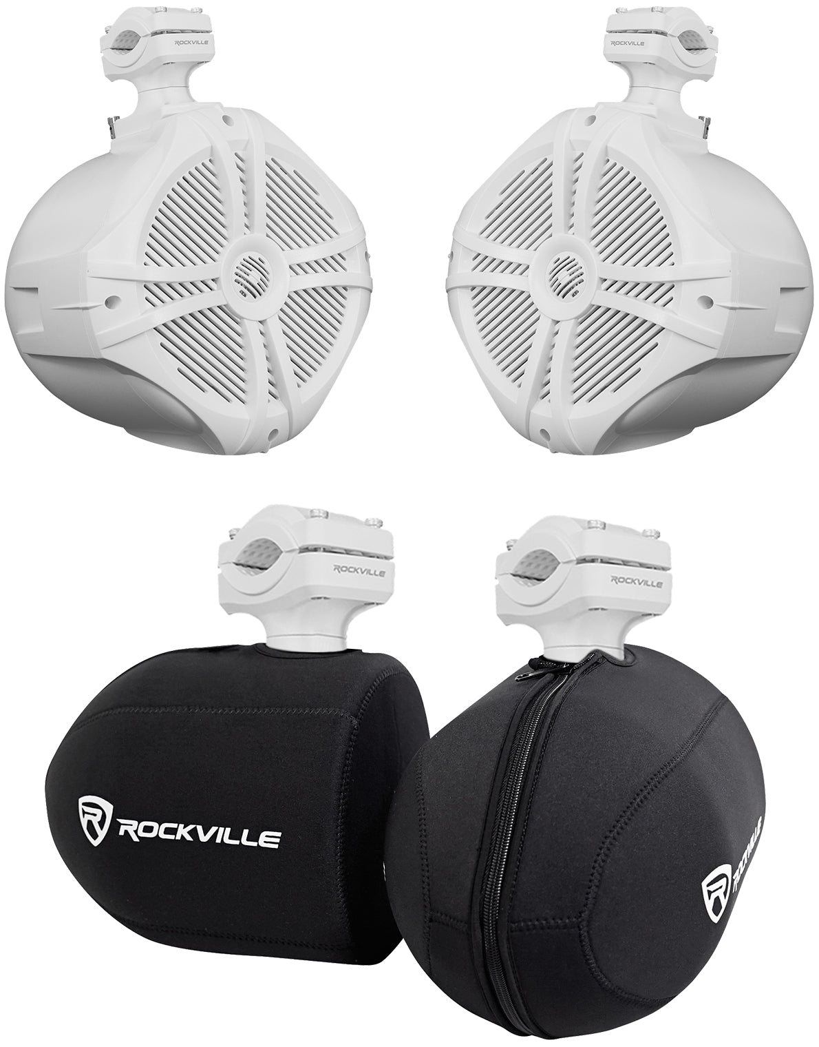 RWB90W White + RWBC80 8" Covers Bundle