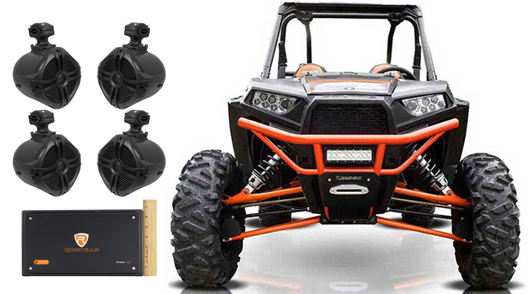 RWB90B Black 2-Pack + RXD‑F30 Amplifier Bundle