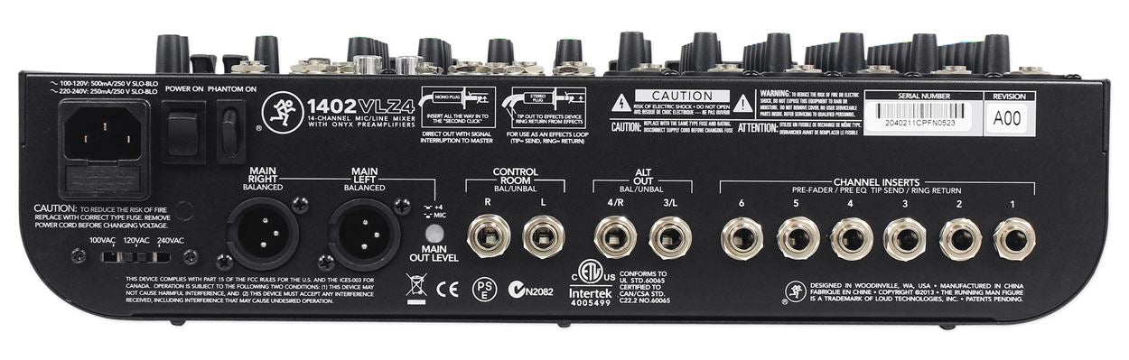 Mackie 1402VLZ4 14-channel Analog Mixer w/ 6 ONYX Preamps+Dual Wireless UHF Mics