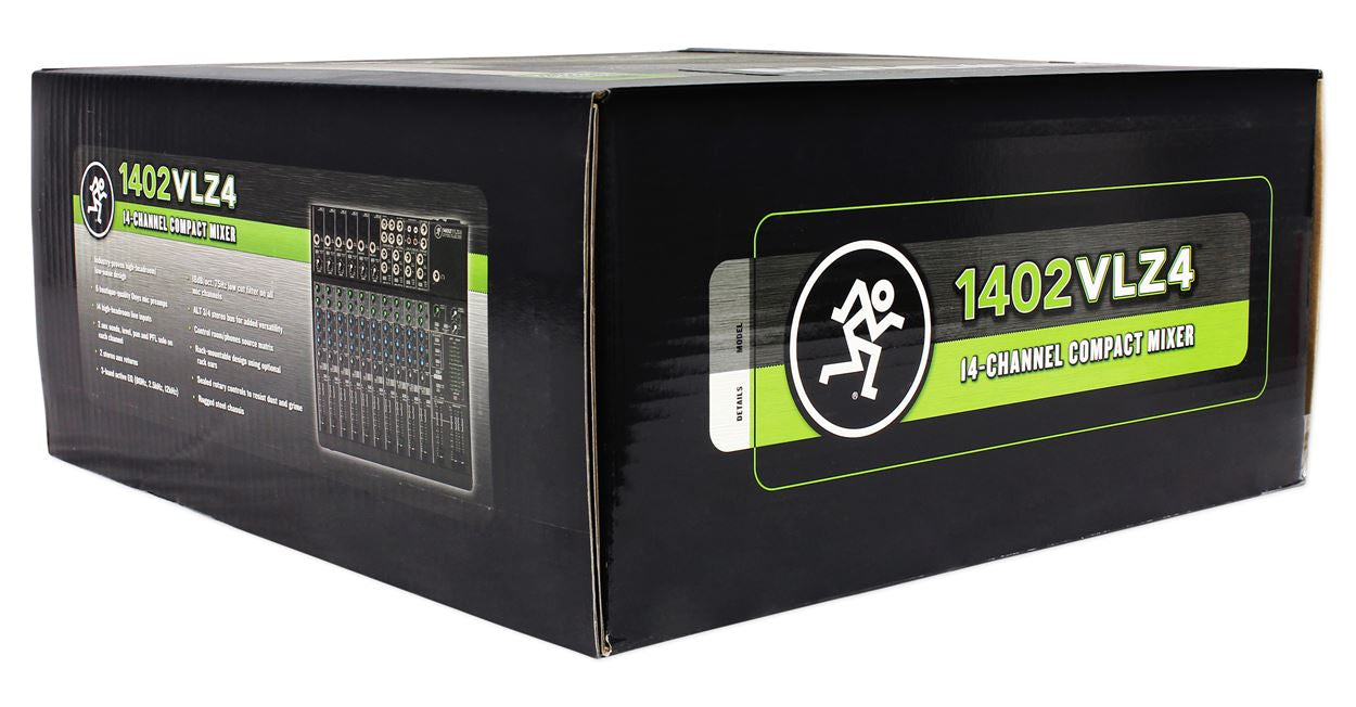 Mackie 1402VLZ4 14-channel Analog Mixer w/ 6 ONYX Preamps+Dual Wireless UHF Mics