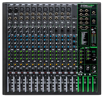 Mackie ProFX16v3 16-Channel 4-Bus Effects Mixer w/USB+Dual Wireless UHF Mics