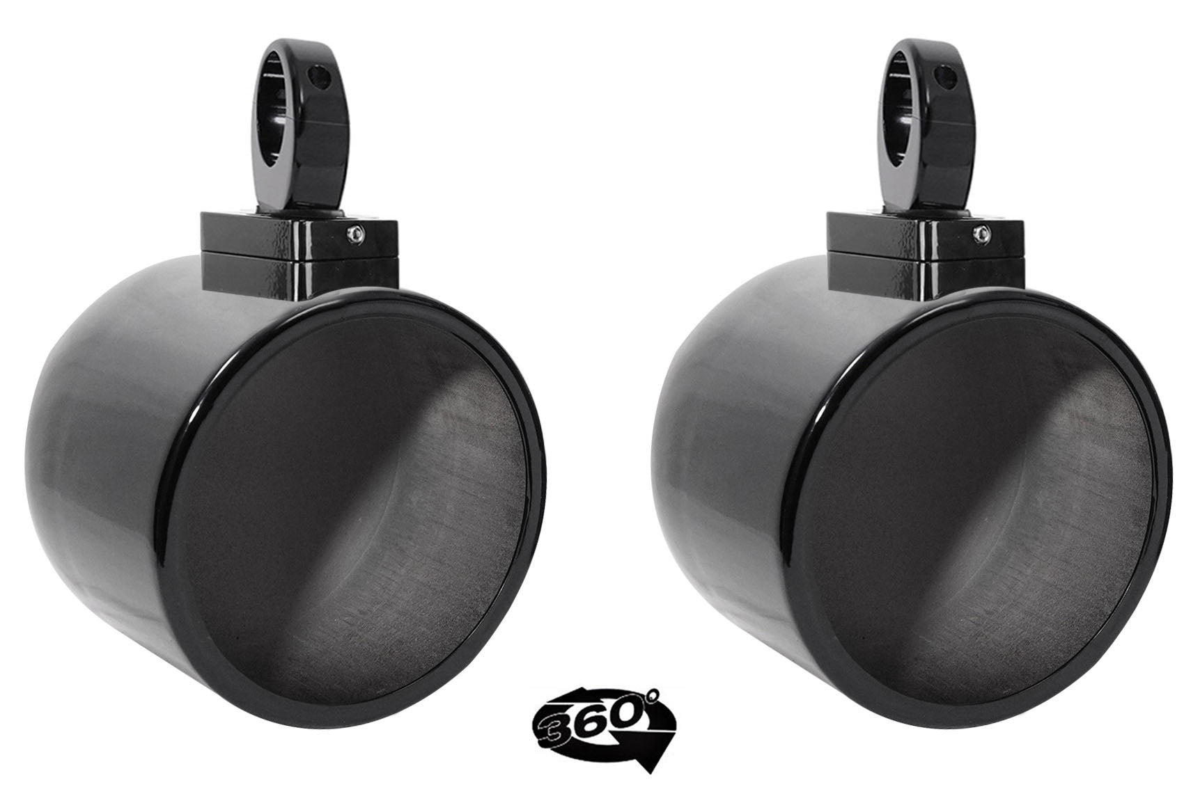 MAC90B 8" Black Speaker Pods + MAC360B Swivel Bundle