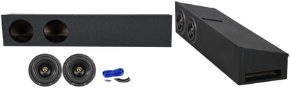 W8K9 8" Dual 4-Ohm Subwoofers 2-Pack + Dual 8" Ford F-150 Super Crew Box Bundle