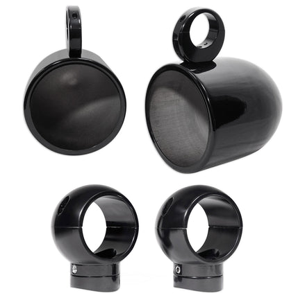 MAC90B 8" Black Speaker Pods + MacSwivelB 360° Clamp Bundle
