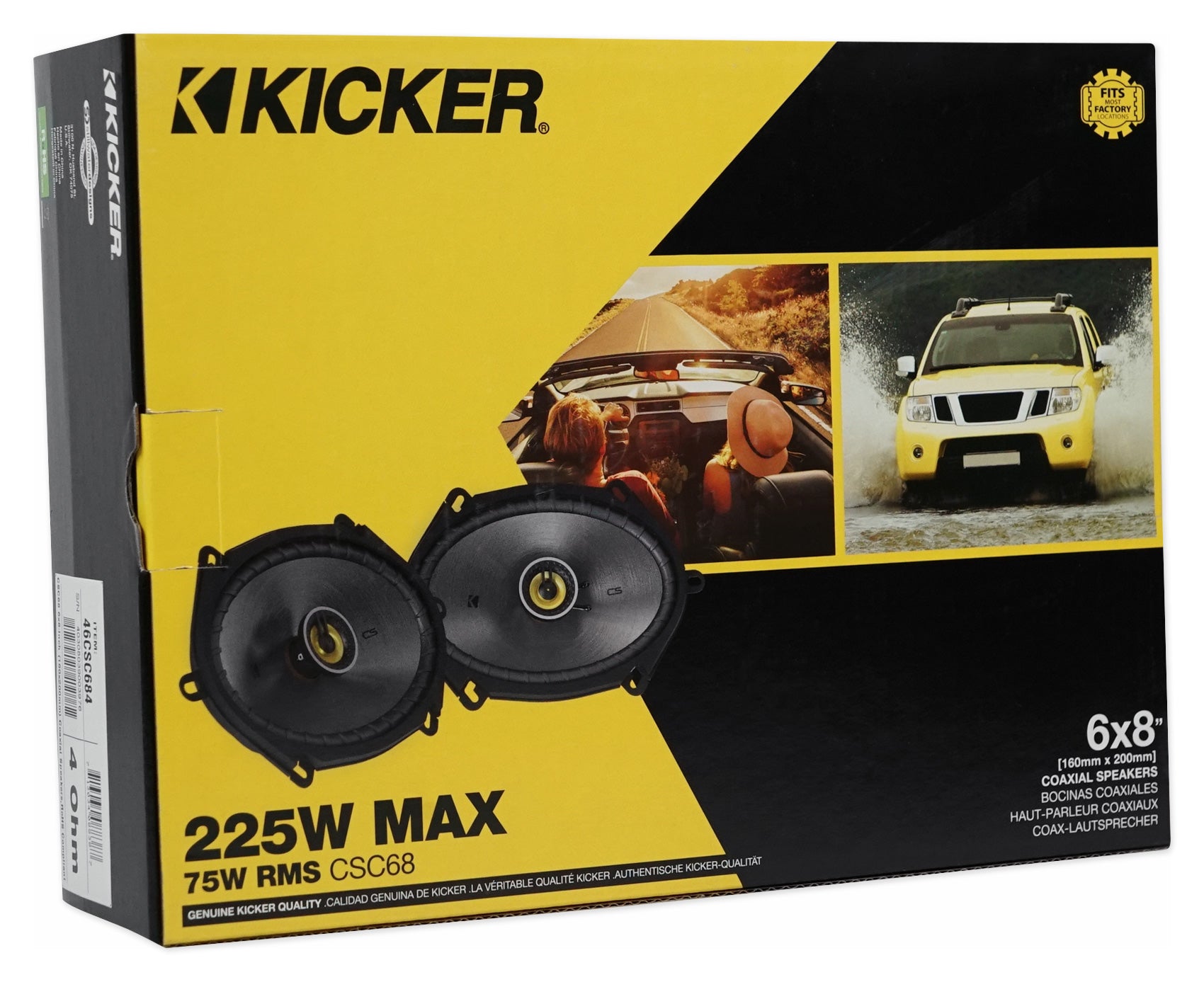 Kicker 6x8" Front+Rear Speaker Replacement For 1999-2010 Ford F-250/350/450/550