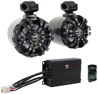 WB65 Black 2-Pack + NA2-400.2 Amplifier Bundle