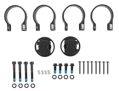 (2) Rockville 8" Speakers+SSV Swivel Cage Pods For Polaris RZR PRO XP w/2" Cage