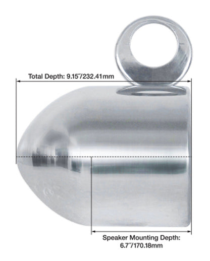 MAC65S Polished 6.5" Tower Speaker Pods 2-Pack + MAC360C Swivel Clamps Bundle