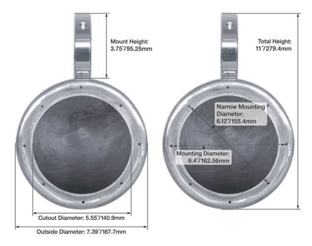 Pair KICKER 45KM654 6.5" 390 Watt Black Marine Wakeboard Tower Boat Speakers