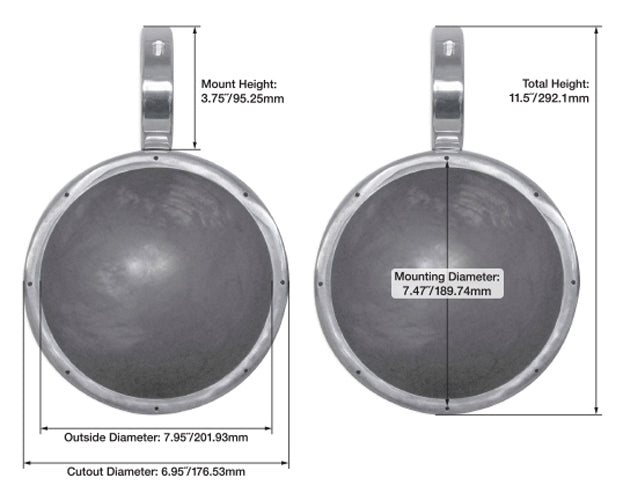 MAC80W White 7.7" Tower Speaker Pods 4-Pack + RWBC80 Neoprene Covers Bundle