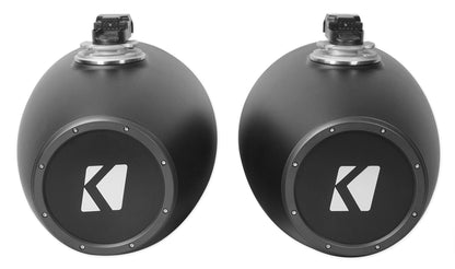 KICKER KMTC11 HLCD 11" Wakeboard Tower Speakers+6) 8" LED Speakers+8-Channel Amp