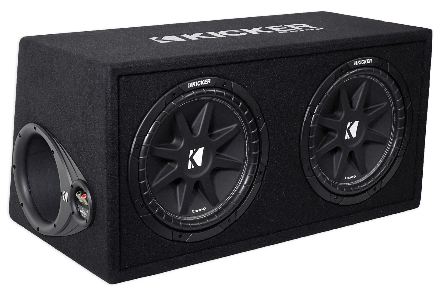 KICKER 43DC122 Comp Dual 12" Subwoofers+Vented Box+Mono Amplifier+Amp Wire Kit