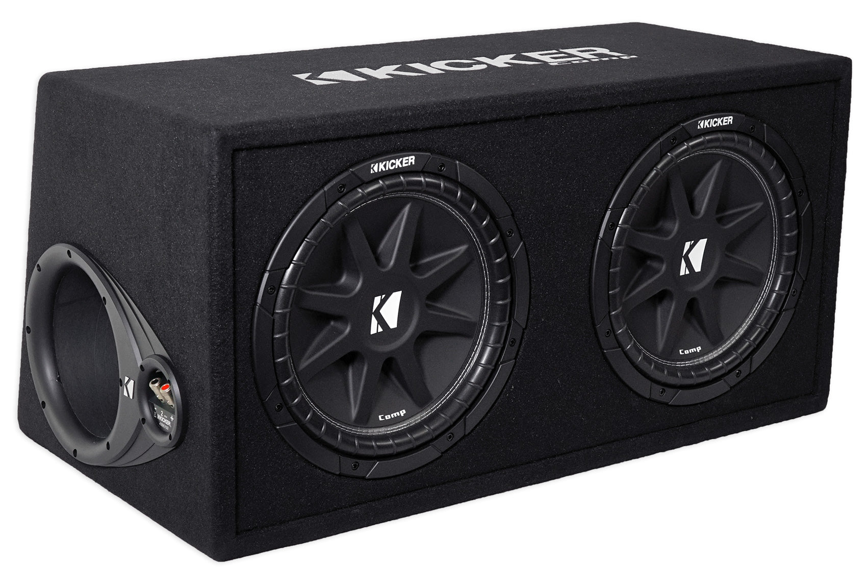 KICKER 43DC122 Comp Dual 12" Subwoofers+Vented Box+Mono Amplifier+Amp Wire Kit