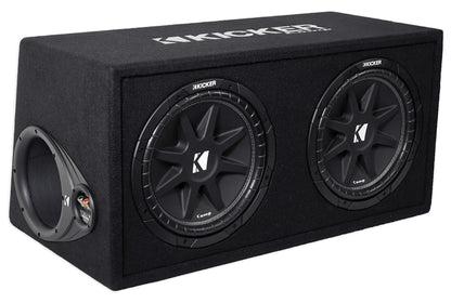 KICKER 43DC122 Comp Dual 12" Subwoofers+Vented Box+Mono Amplifier+Amp Wire Kit