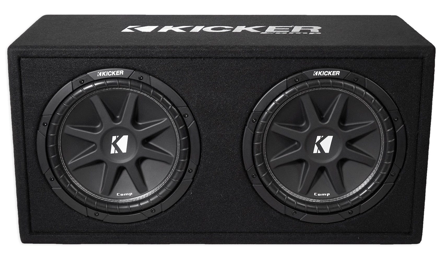 KICKER 43DC122 Comp Dual 12" Subwoofers+Vented Box+Mono Amplifier+Amp Wire Kit