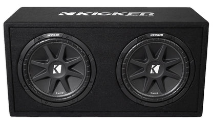 KICKER 43DC122 Comp Dual 12" Subwoofers+Vented Box+Mono Amplifier+Amp Wire Kit
