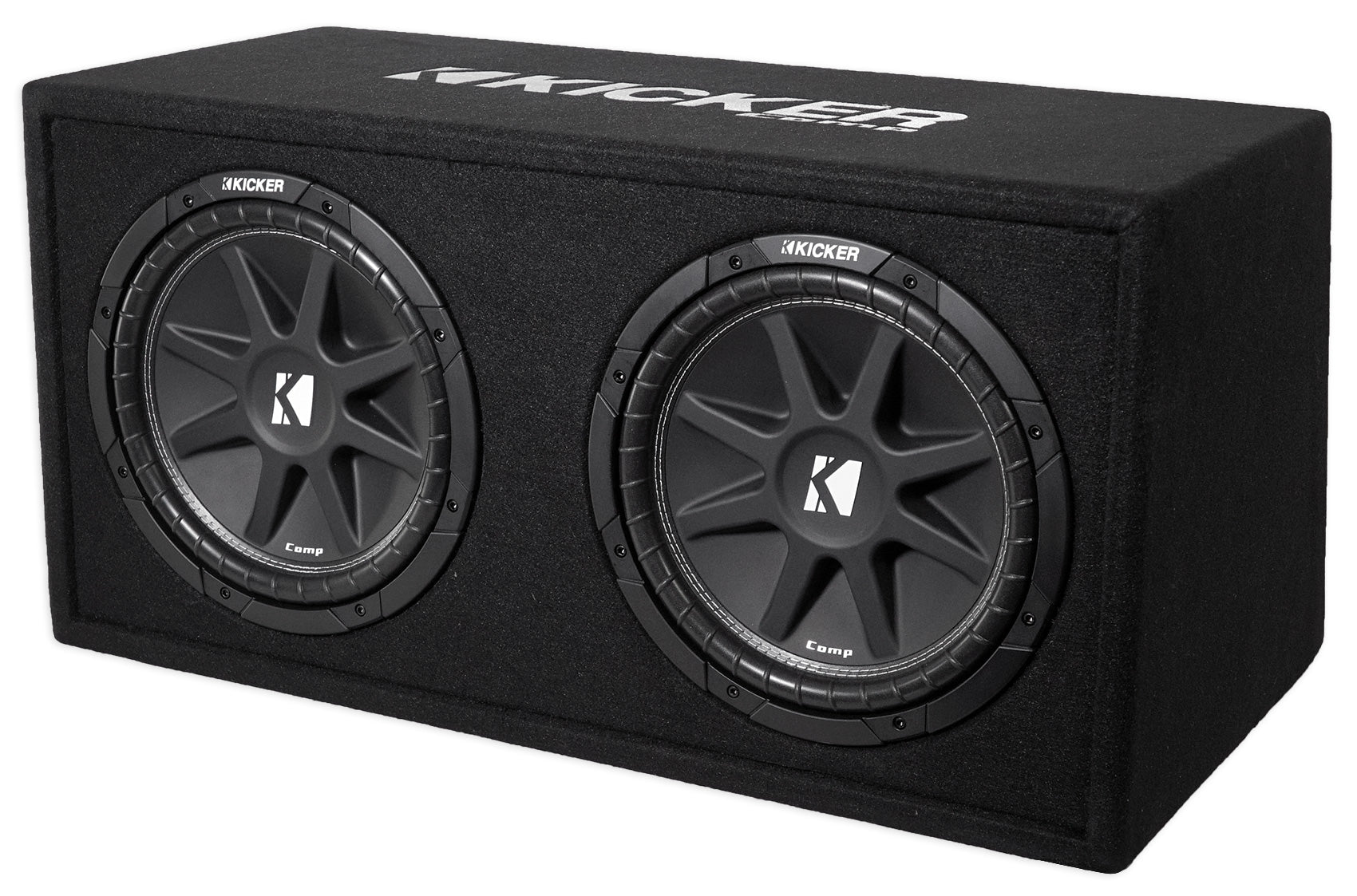 KICKER 43DC122 Comp Dual 12" Subwoofers+Vented Box+Mono Amplifier+Amp Wire Kit