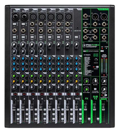 Mackie ProFX12v3 12-Channel Effects Mixer w/USB+7 Piece Drum Mic Kit ProFX12 v3