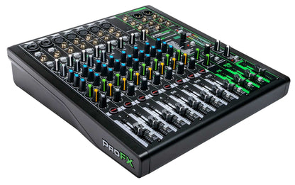 Mackie ProFX12v3 12-Channel Effects Mixer w/USB+7 Piece Drum Mic Kit ProFX12 v3