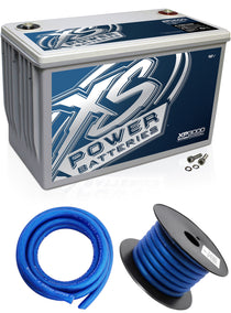 XS Power XP3000 3000 Watt Power Cell Car Audio Battery System+Power/Ground Wires