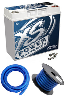 XS Power XP750 750 Watt Power Cell Car Audio Battery System + Power/Ground Wires