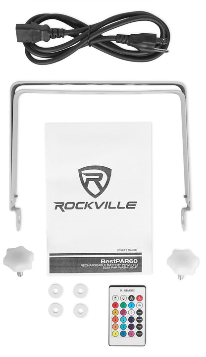 BEST PAR 60 White 12-Pack + ROCKFORCE W4 DMX Controller Bundle