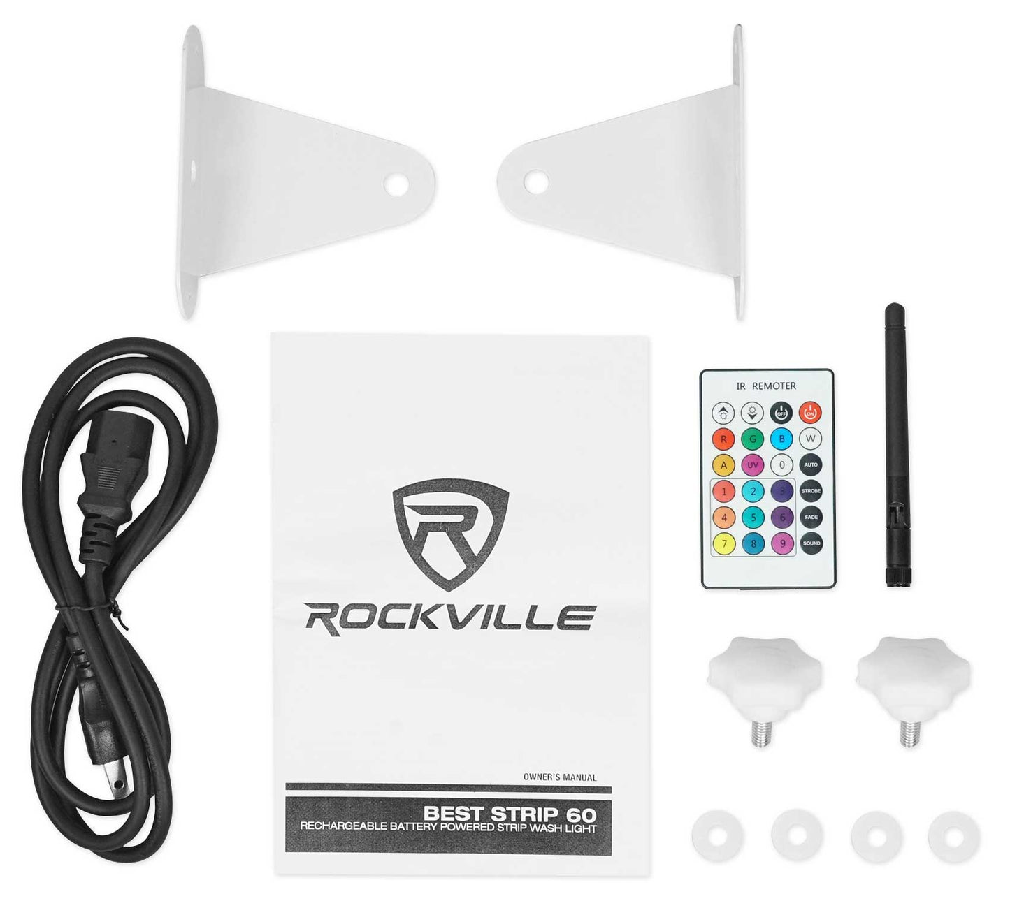 BEST STRIP 60 White 2-Pack + ROCKFORCE W4 DMX Controller Bundle