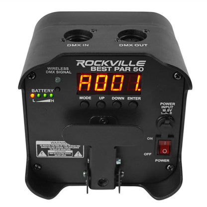 BEST PAR 50 4-Pack + ROCKFORCE W4 DMX Controller Bundle
