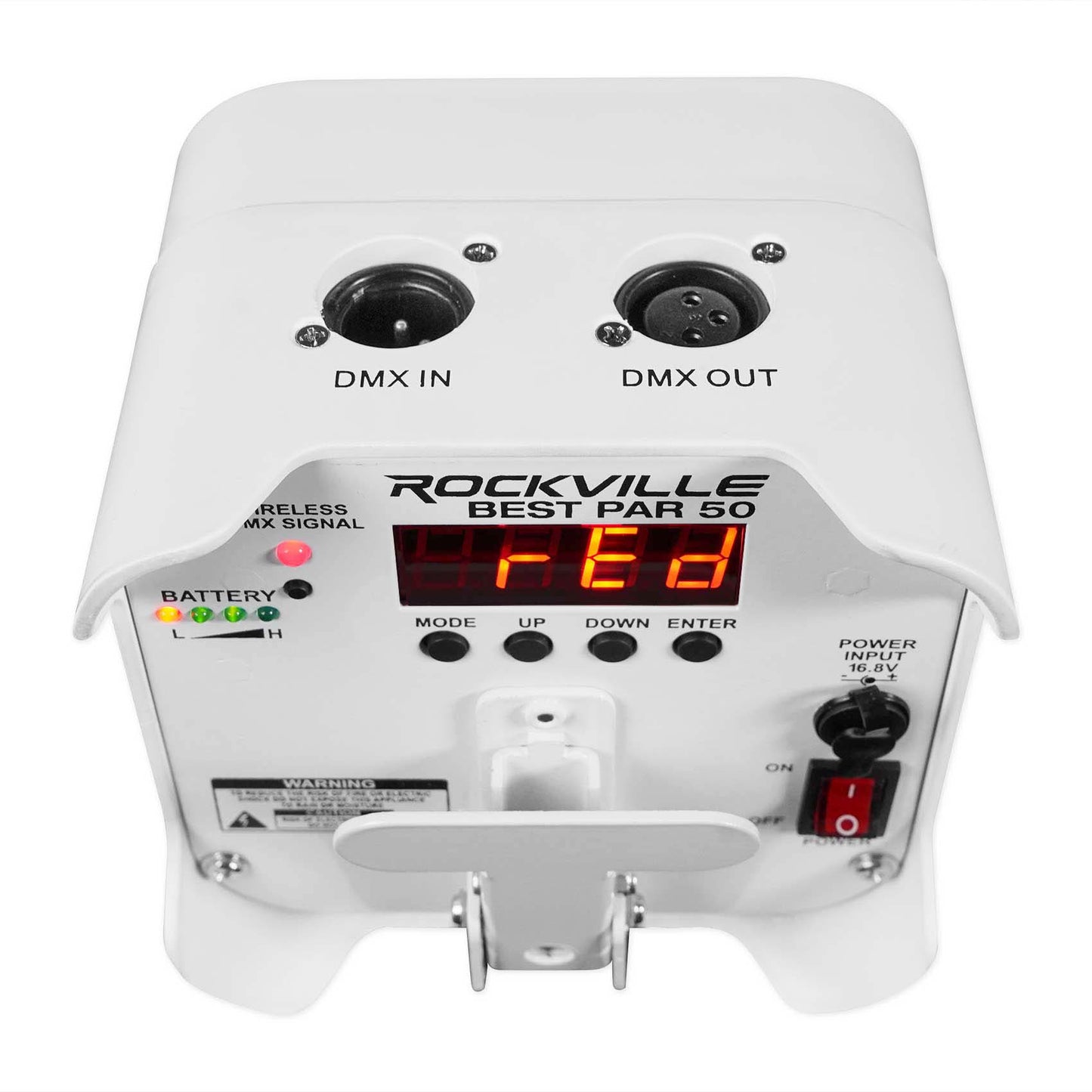 BEST PAR 50 White 8-Pack + ROCKFORCE W4 Controller Bundle