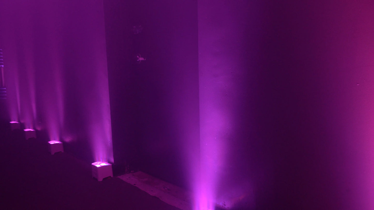 BEST PAR 50 White 8-Pack + ROCKFORCE W4 Controller Bundle