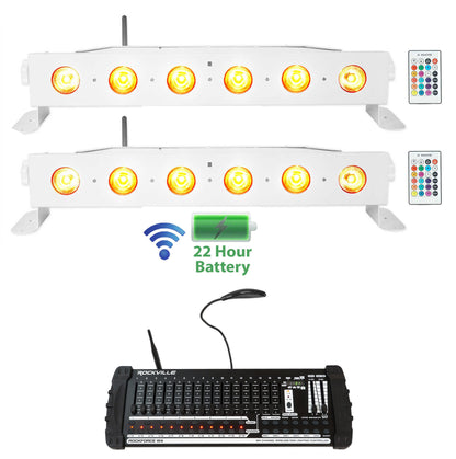 BEST STRIP 60 White 2-Pack + ROCKFORCE W4 DMX Controller Bundle