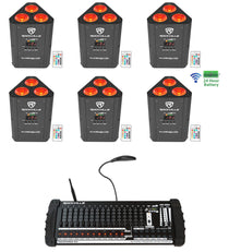 RockWedge LED 6-Pack + ROCKFORCE W4 Controller Bundle