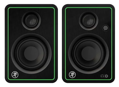 2 Mackie CR3-XBT 3" Reference Studio Monitor Speakers w/Bluetooth+Isolation Pads