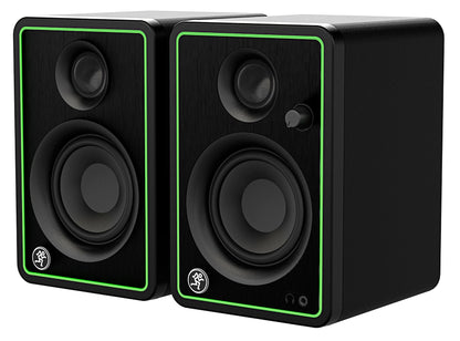 2 Mackie CR3-XBT 3" Reference Studio Monitor Speakers w/Bluetooth+Isolation Pads