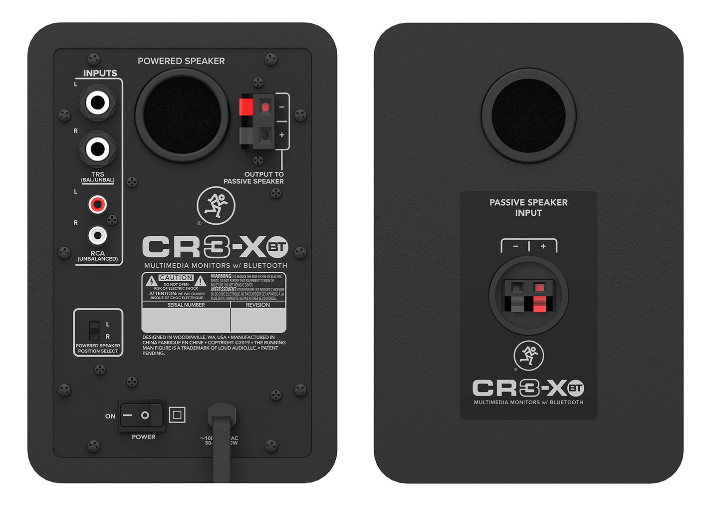 2 Mackie CR3-XBT 3" Reference Studio Monitor Speakers w/Bluetooth+Isolation Pads