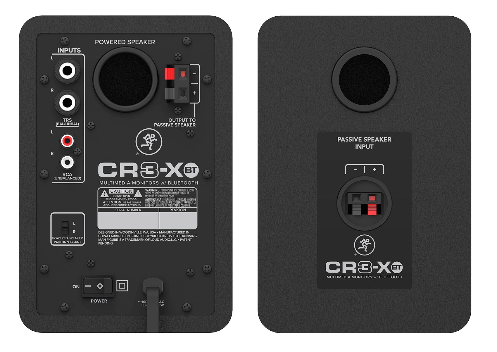 2 Mackie CR3-XBT 3" Reference Studio Monitor Speakers w/Bluetooth+Isolation Pads