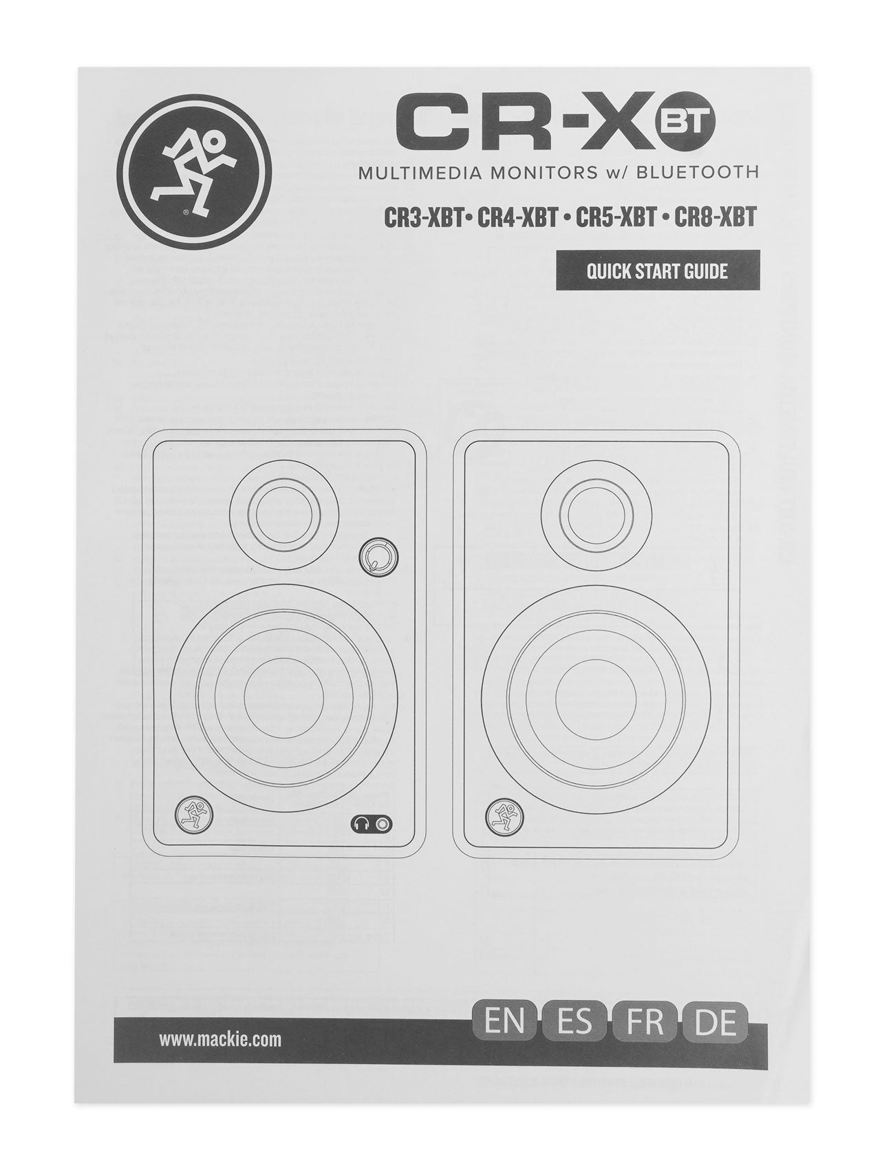 2 Mackie CR3-XBT 3" Reference Studio Monitor Speakers w/Bluetooth+Isolation Pads