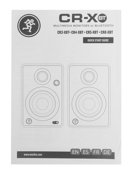 2 Mackie CR3-XBT 3" Reference Studio Monitor Speakers w/Bluetooth+Isolation Pads