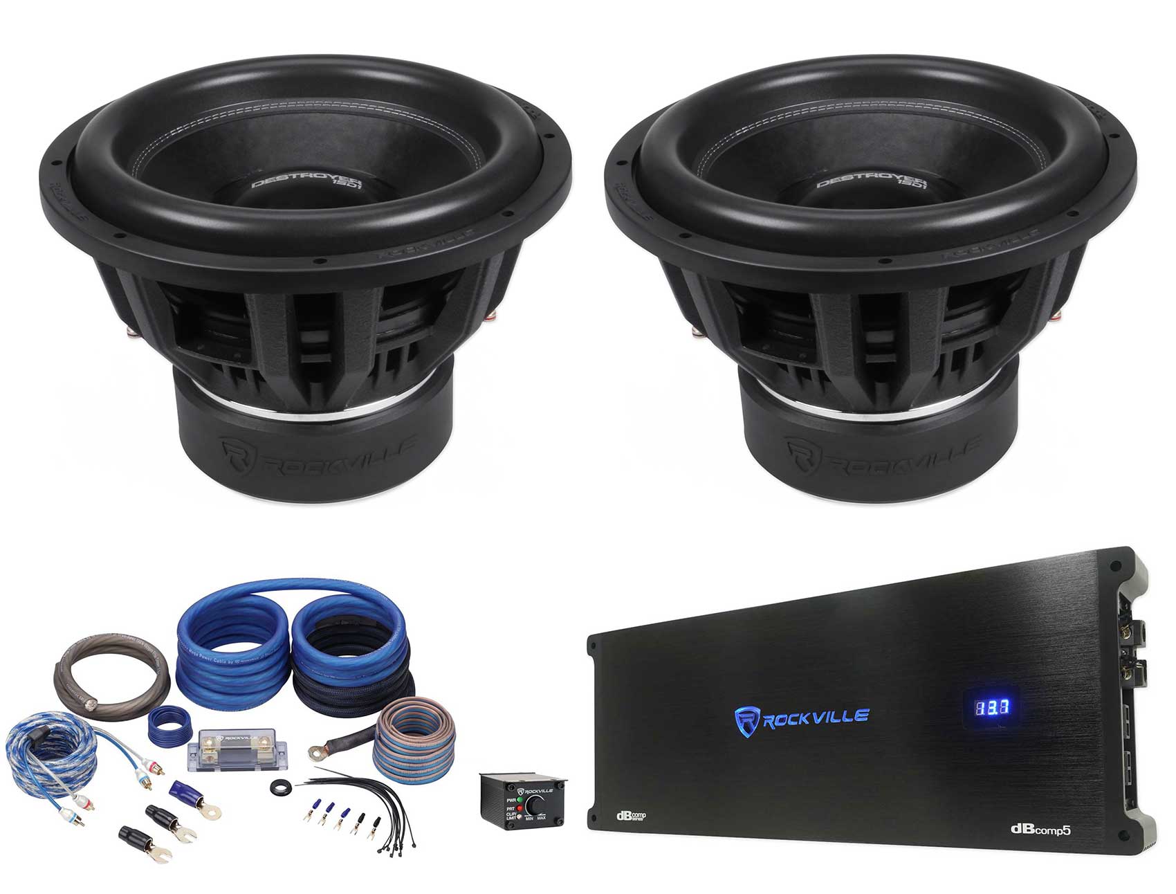 Destroyer 15 2-Pack + dBcomp5 Competition Amplifier Bundle