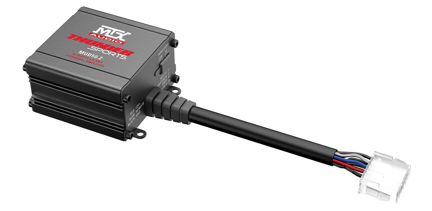 MTX MUD50.2 100w 2-Channel Amplifier+Bluetooth Controller For RZR/ATV/UTV/Cart