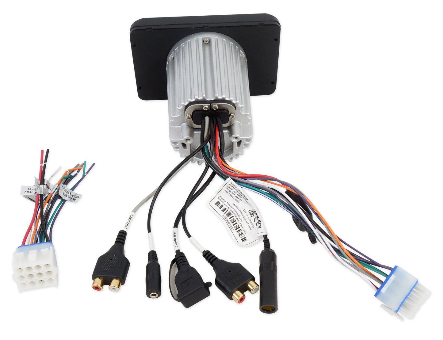 KICKER KMC3 Gauge Hole Digital Media Receiver w/Bluetooth+(2) 4" Black Speakers