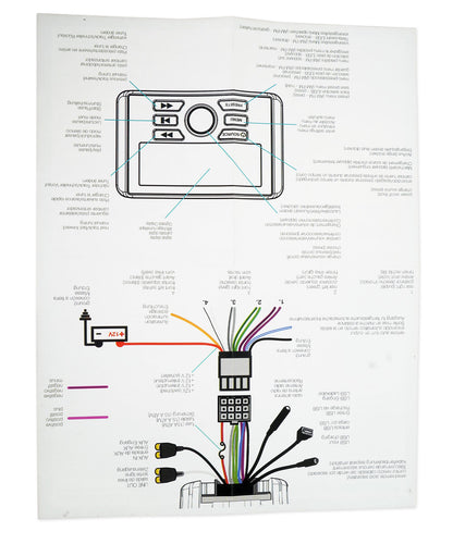 KICKER KMC3 Gauge Hole Digital Media Receiver w/Bluetooth+(2) 4" Black Speakers