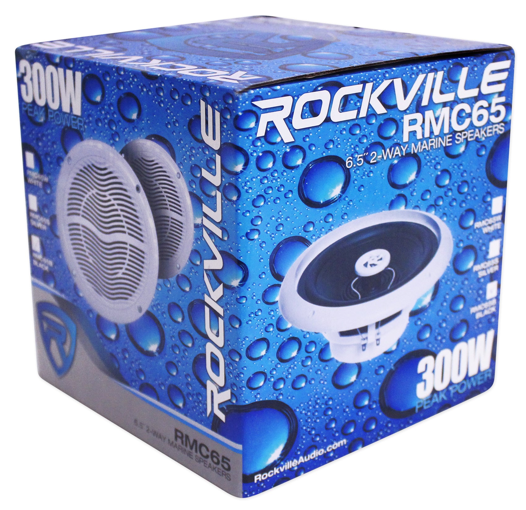 KICKER KMC3 Digital Media Receiver w/Bluetooth+Remote+(2) 6.5" Black Speakers