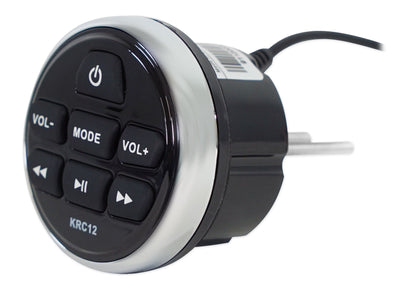 KICKER KMC3 Digital Media Receiver w/Bluetooth+Remote+2) 6.5" Black LED Speakers