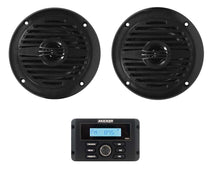 KICKER KMC3 Gauge Hole Digital Media Receiver w/Bluetooth+(2) 4" Black Speakers