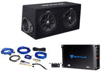 KICKER 43DC122 Comp Dual 12" Subwoofers+Vented Box+Mono Amplifier+Amp Wire Kit